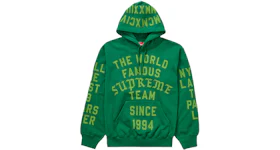 Supreme Team Flocked Hooded Sweatshirt Green