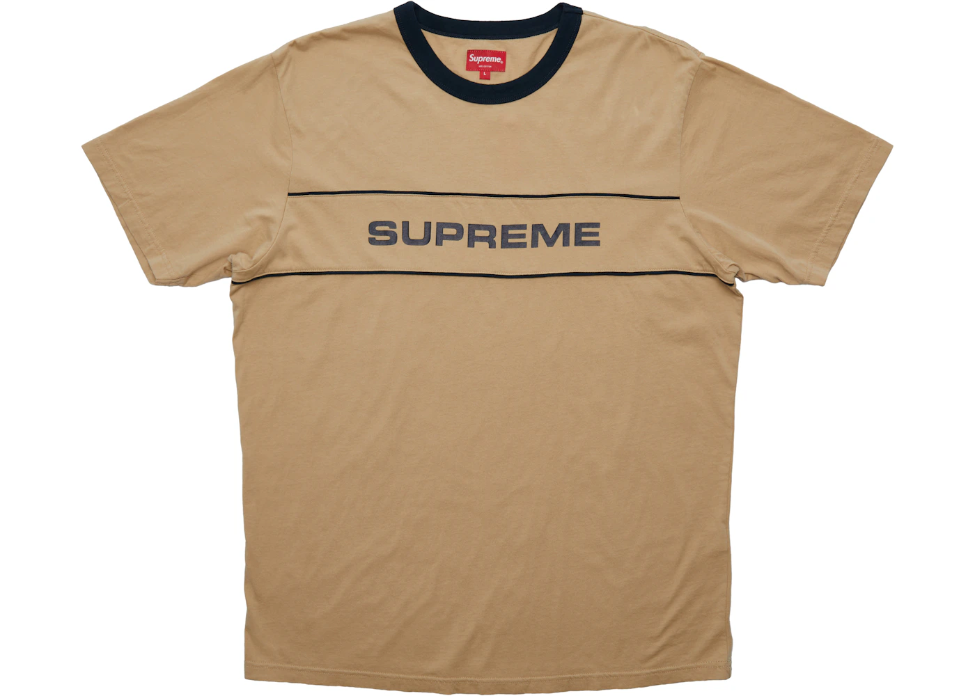 Supreme Team Ringer Tee Tan Men's - SS18 - US
