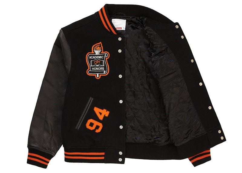 Supreme Team Varsity Jacket Black Men's - FW19 - US