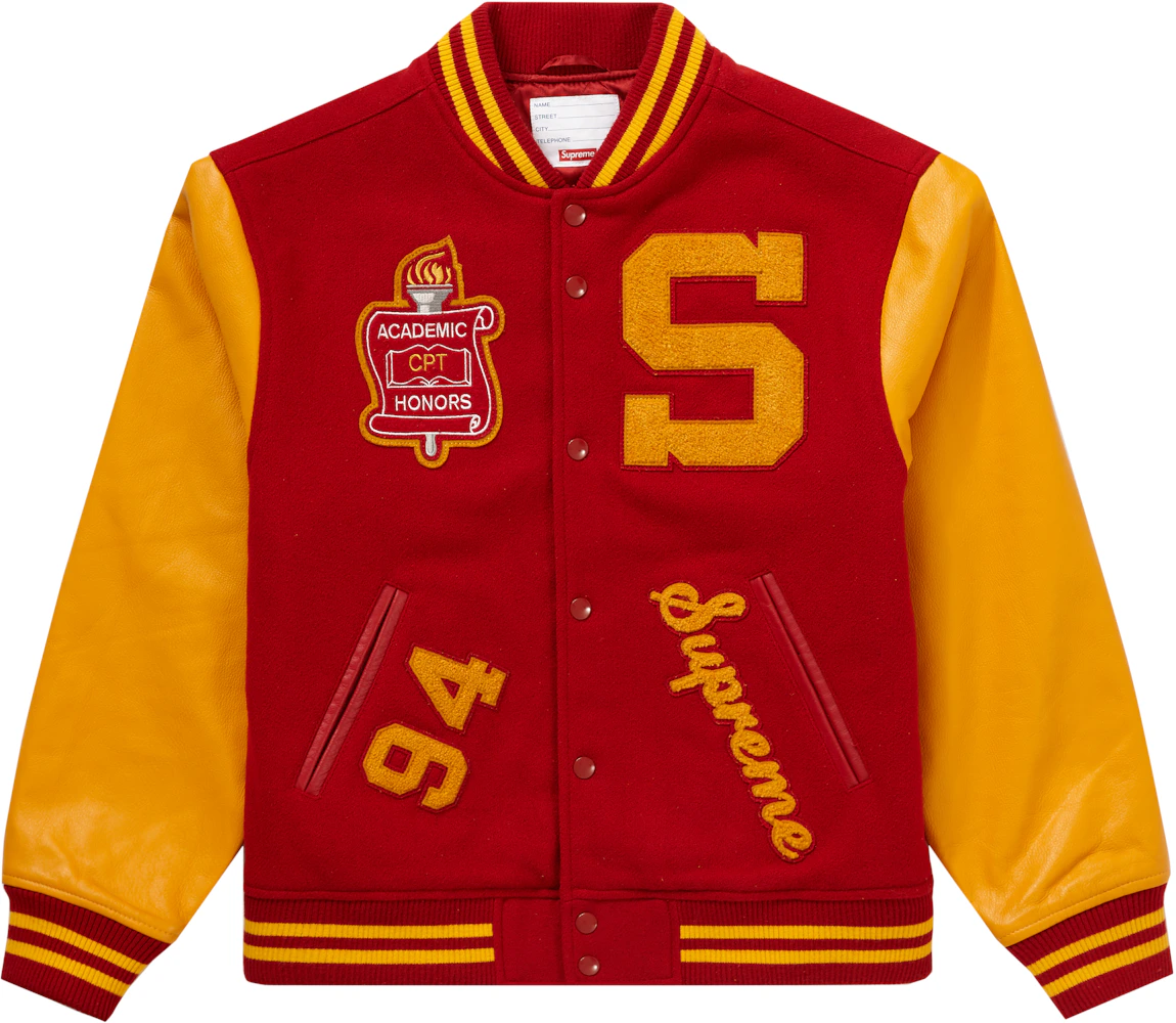 Buy Supreme Team Varsity Jacket 'Red' - FW19J91 RED