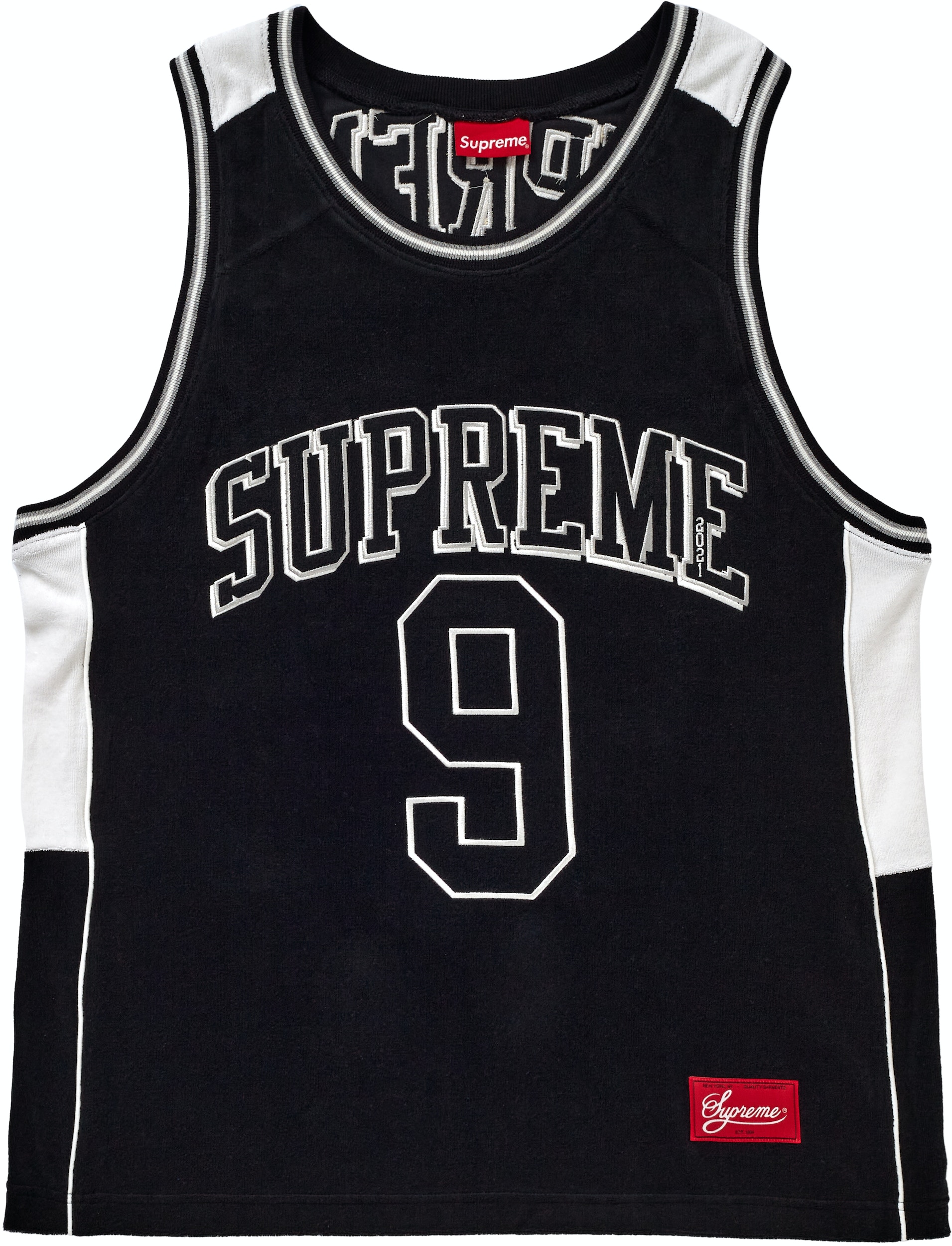 Supreme Terry Basketball Jersey Black - SS21