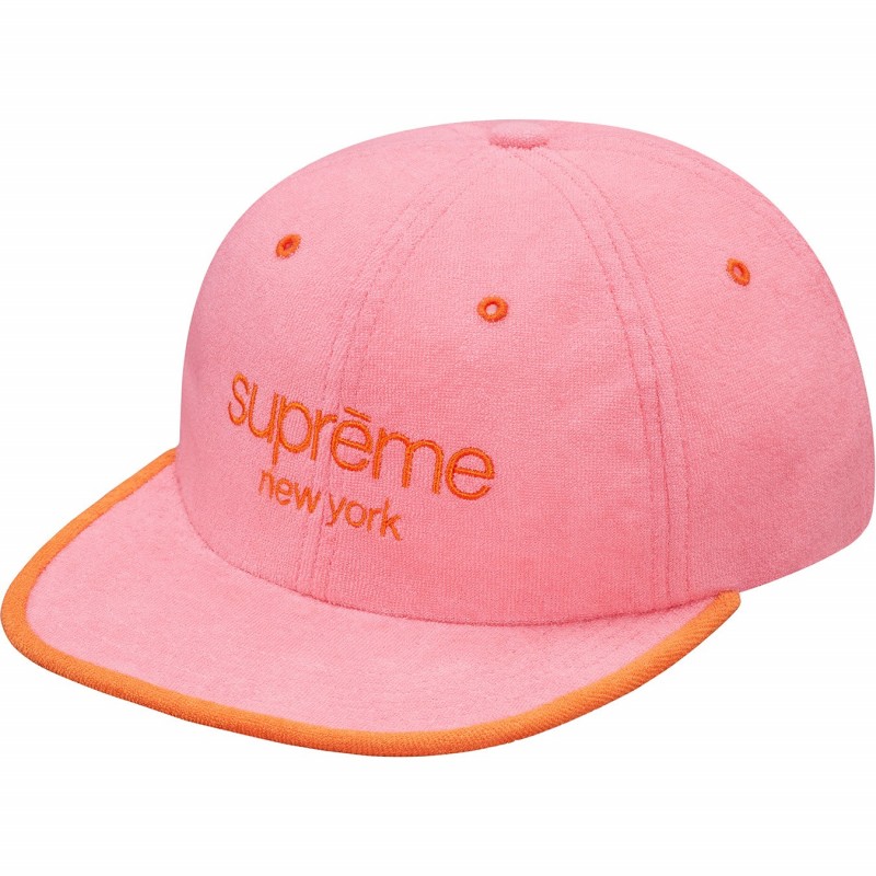 Supreme Terry Classic Logo 6-Panel Pink