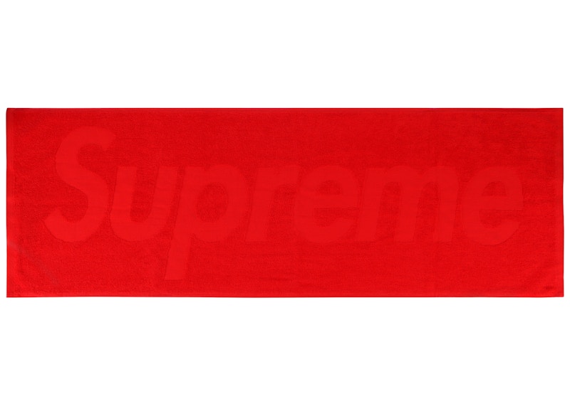 Supreme Terry Logo Hand Towel Red