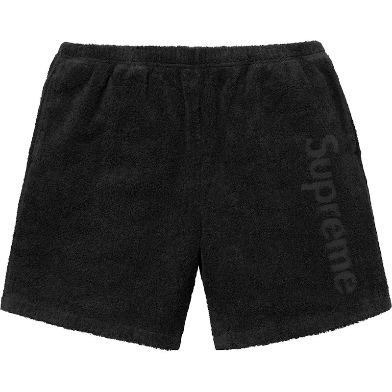 Supreme Terry Logo Short Black メンズ - SS18 - JP