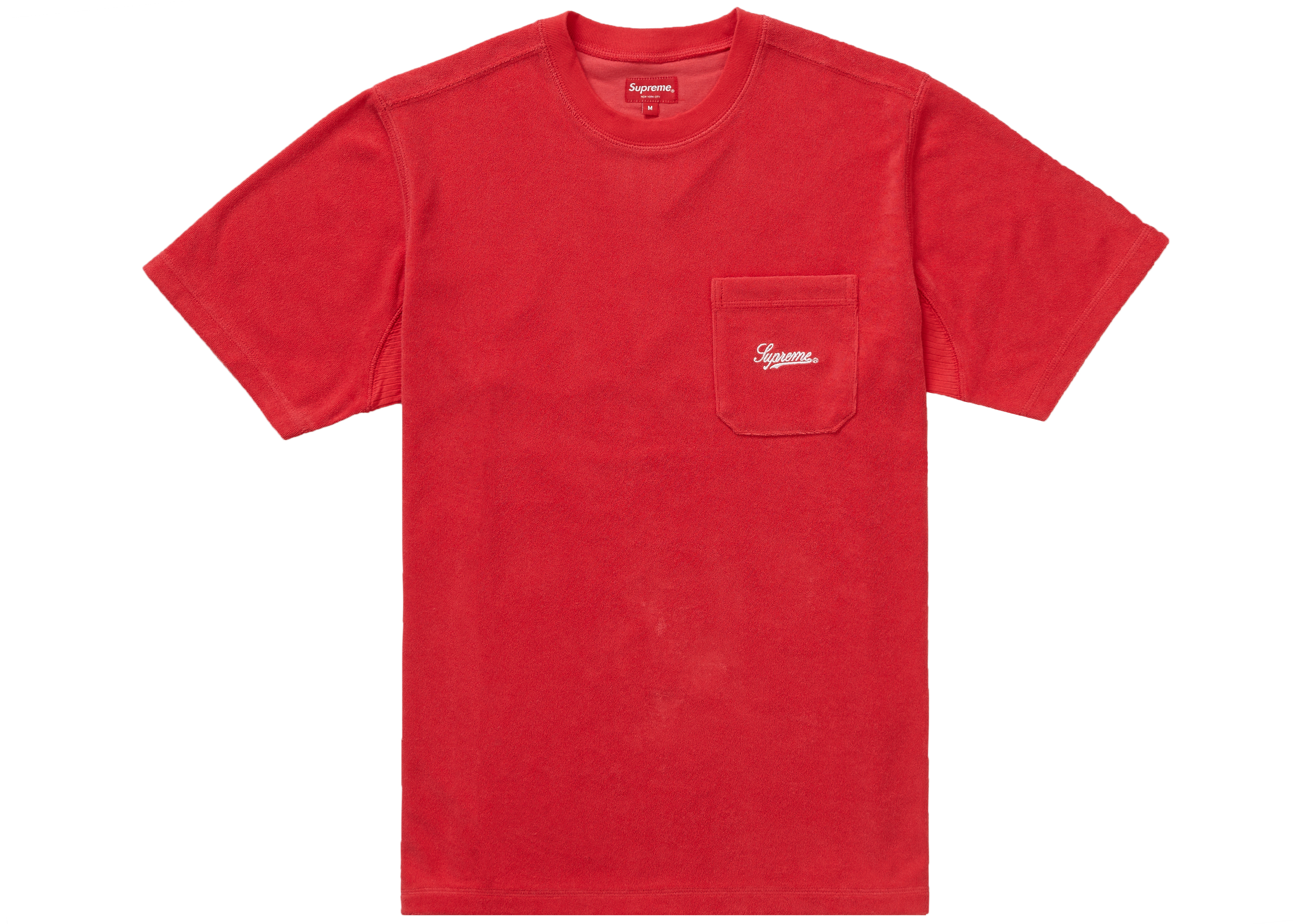 Supreme Terry Pocket Tee Red
