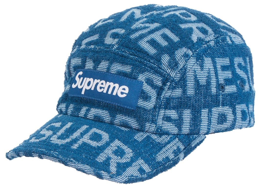 Pre-owned Supreme Terry Spellout Camp Cap Blue