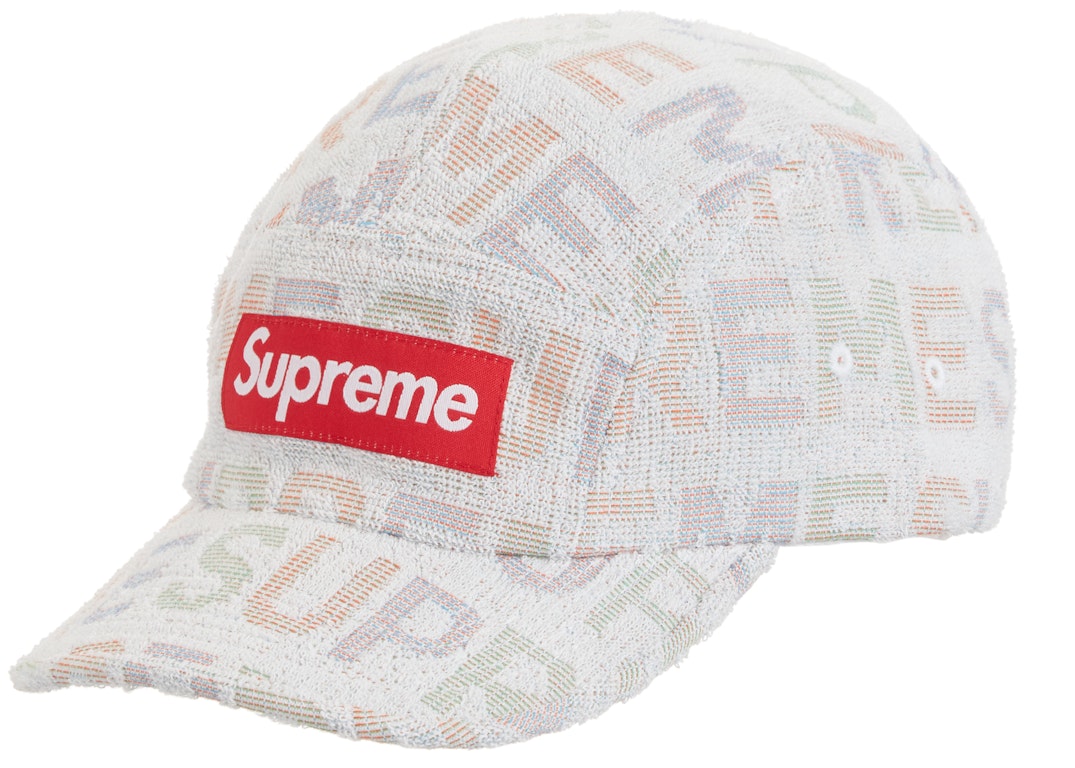 Pre-owned Supreme Terry Spellout Camp Cap White