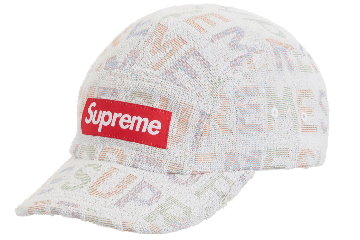 Pre-owned Supreme Terry Spellout Camp Cap White