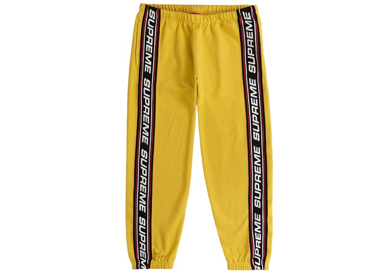 supreme text rib sweatpant