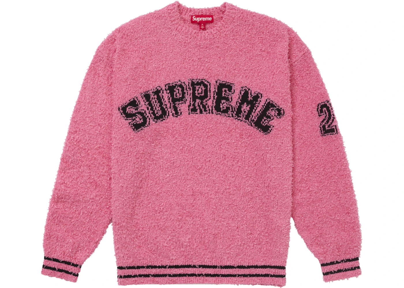 Supreme Applique Cable Knit Sweater pink Sueter Supreme Rosa
