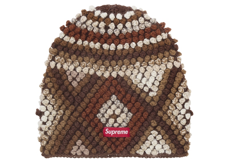 希少 Supreme Textured Knit Beanie Multi Supreme Textured Knit Beanie Brown - US
