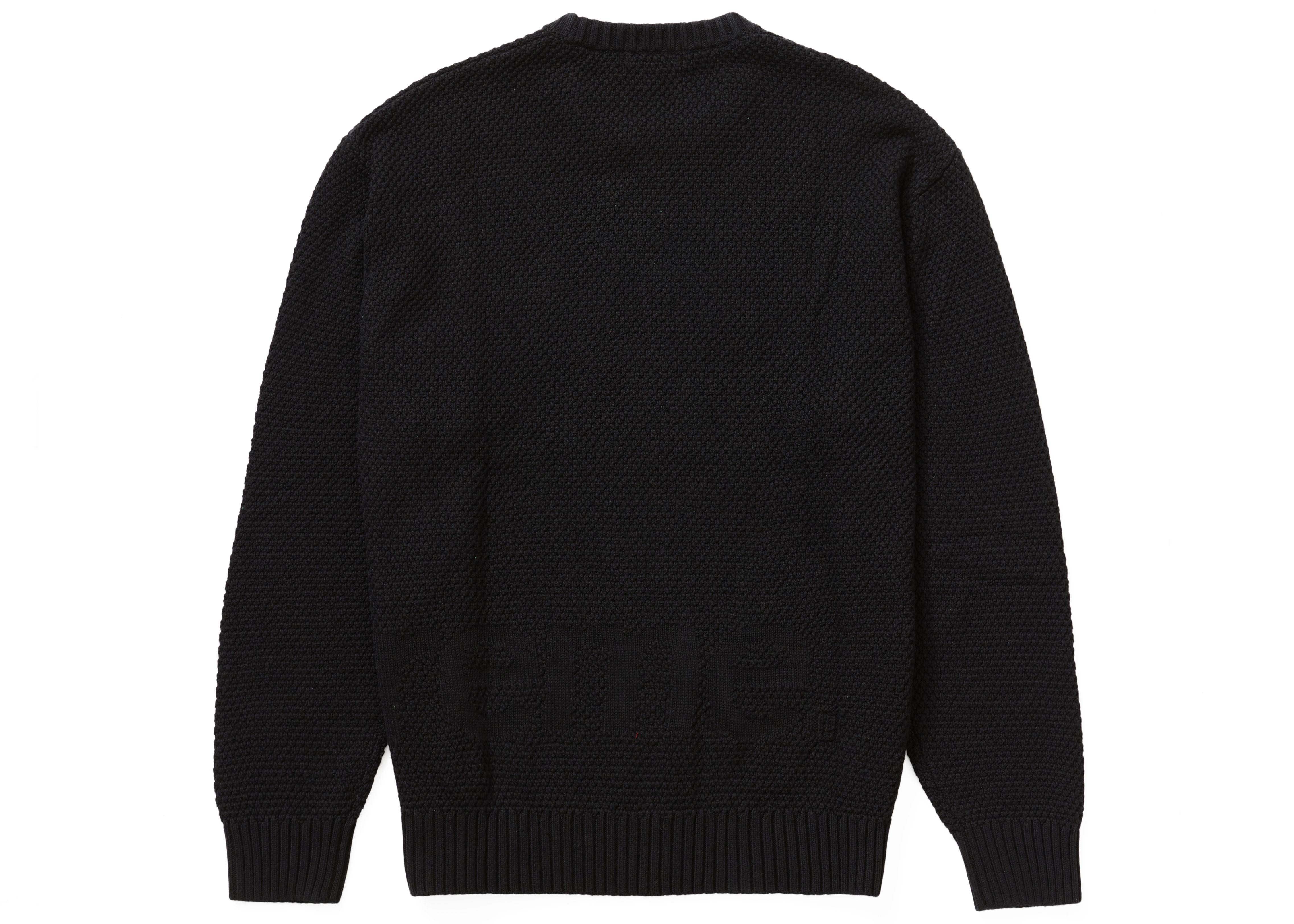 Supreme Textured Small Box Sweater Black Men's - FW20 - US