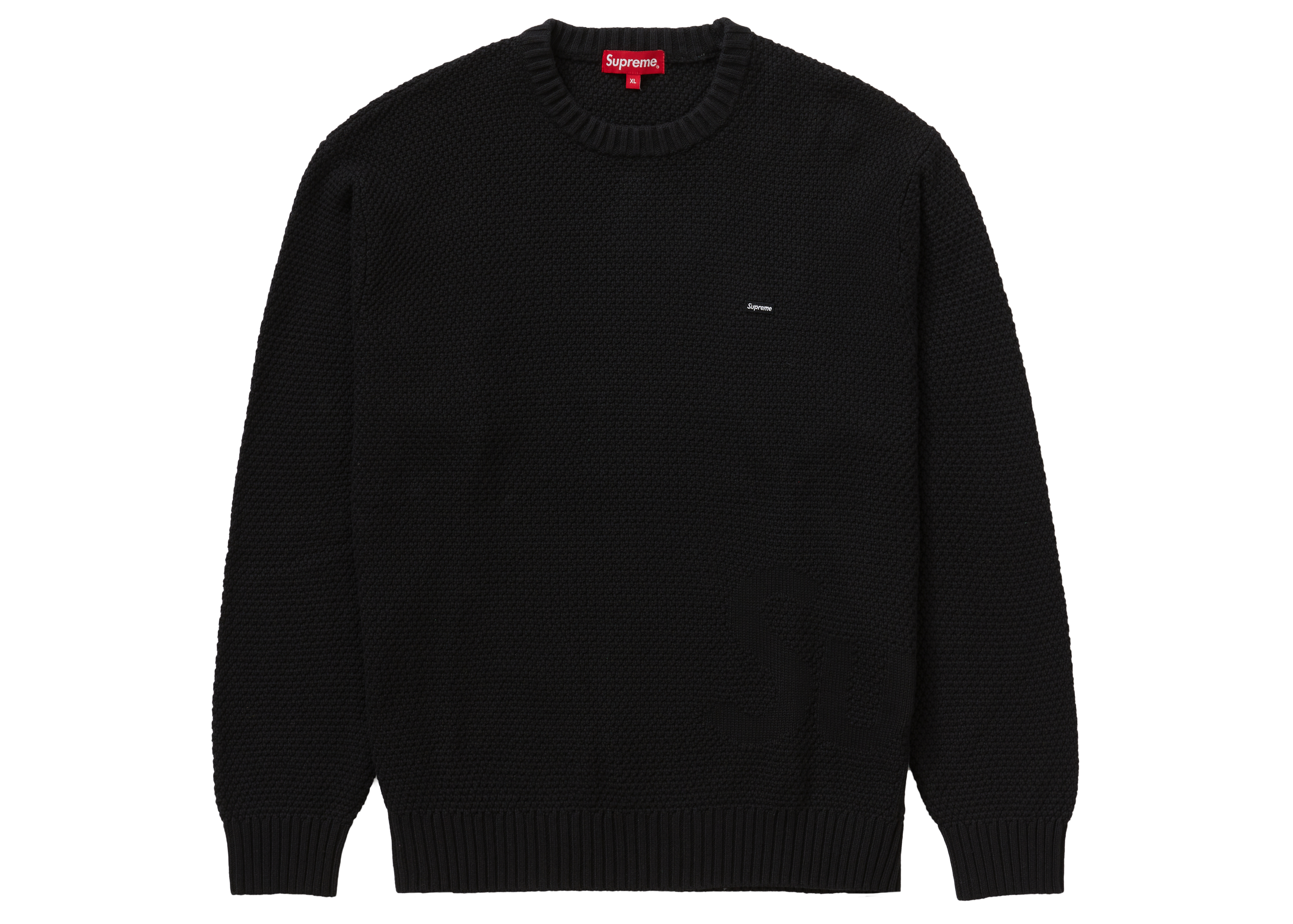 Supreme Textured Small Box Sweater Black