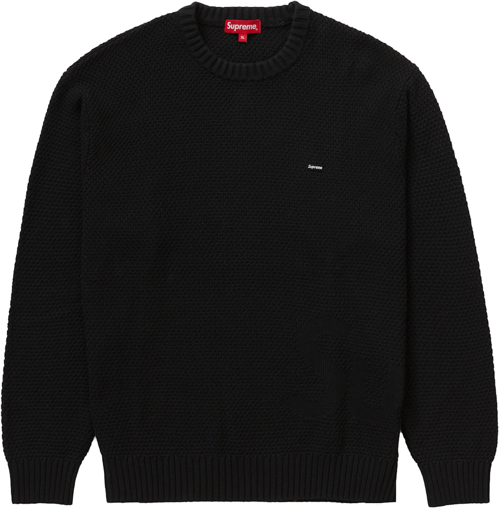 Supreme Textured Small Box Sweater Black Men's - FW20 - US