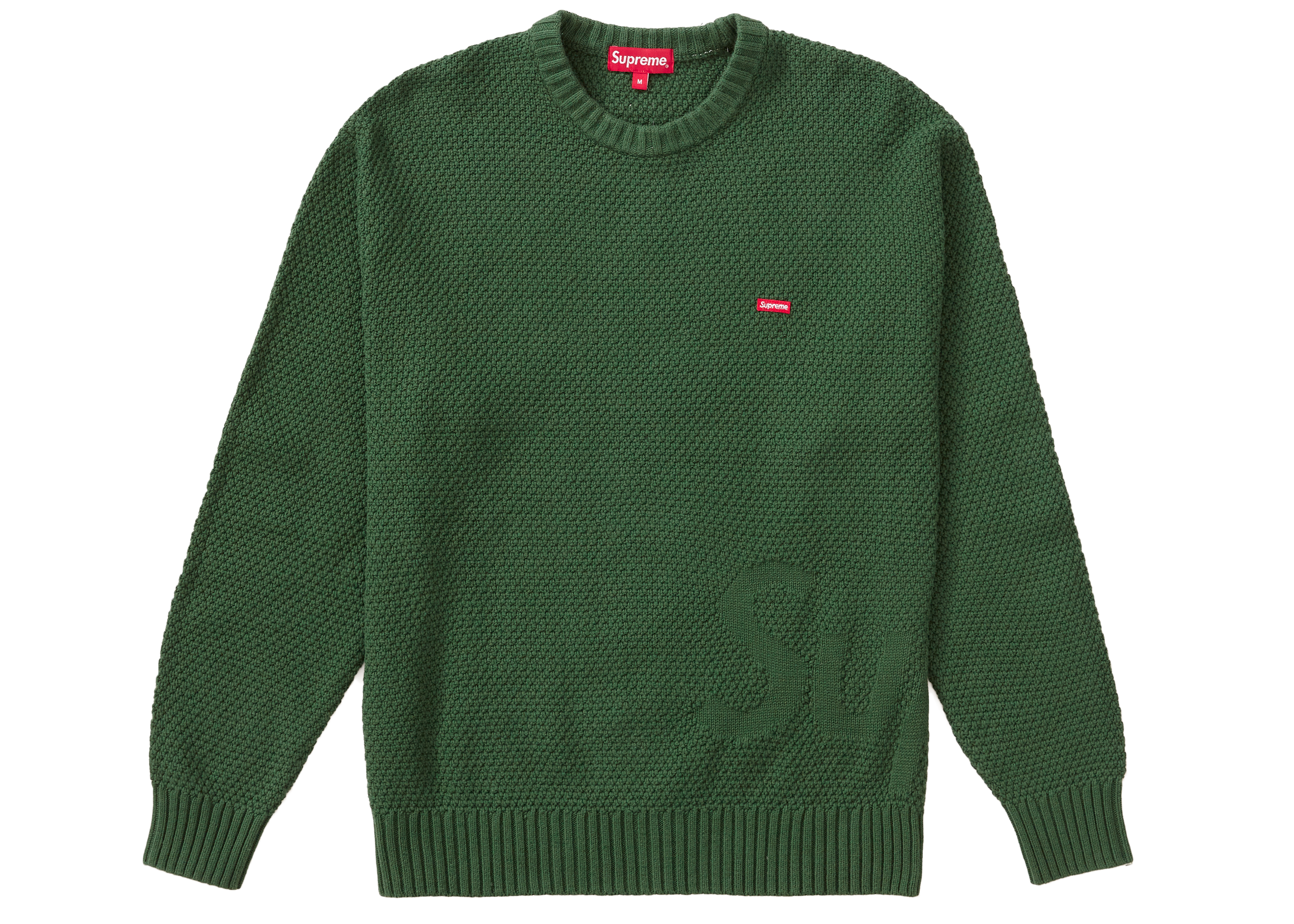 Supreme Textured Small Box Sweater Green - FW20 Men's - US