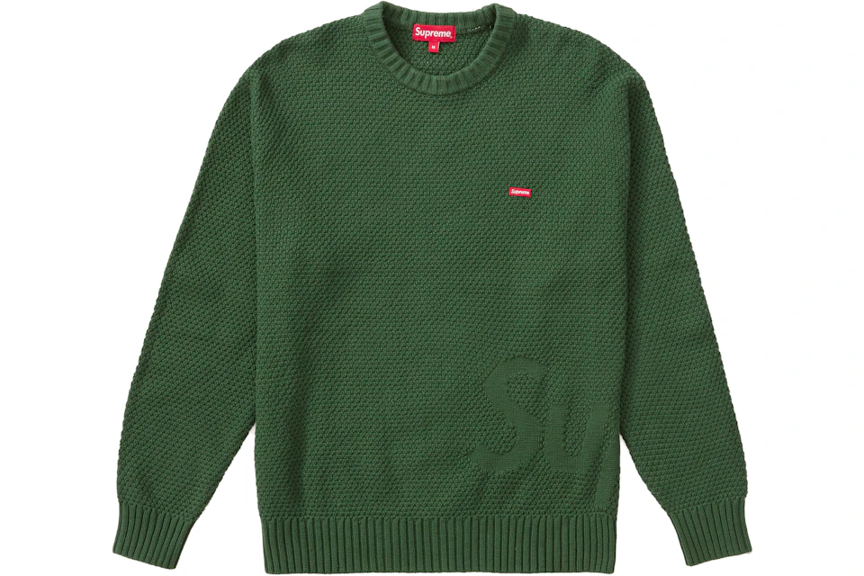 Supreme Textured Small Box Sweater Green - FW20