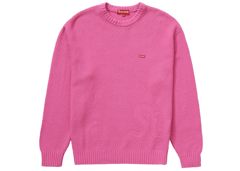 Supreme Textured Small Box Sweater Pink - FW20 Men's - GB