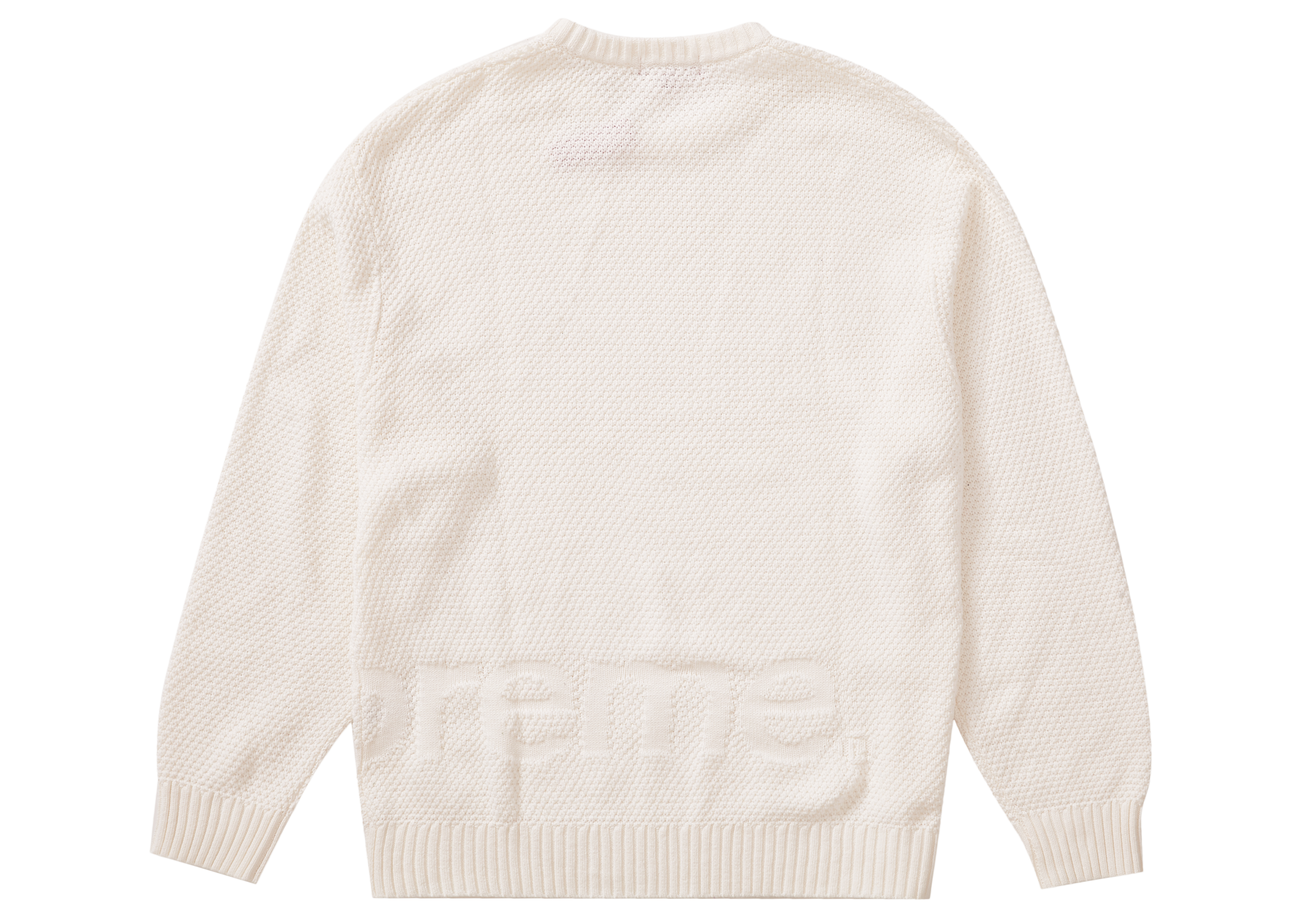 Supreme Textured Small Box Sweater White