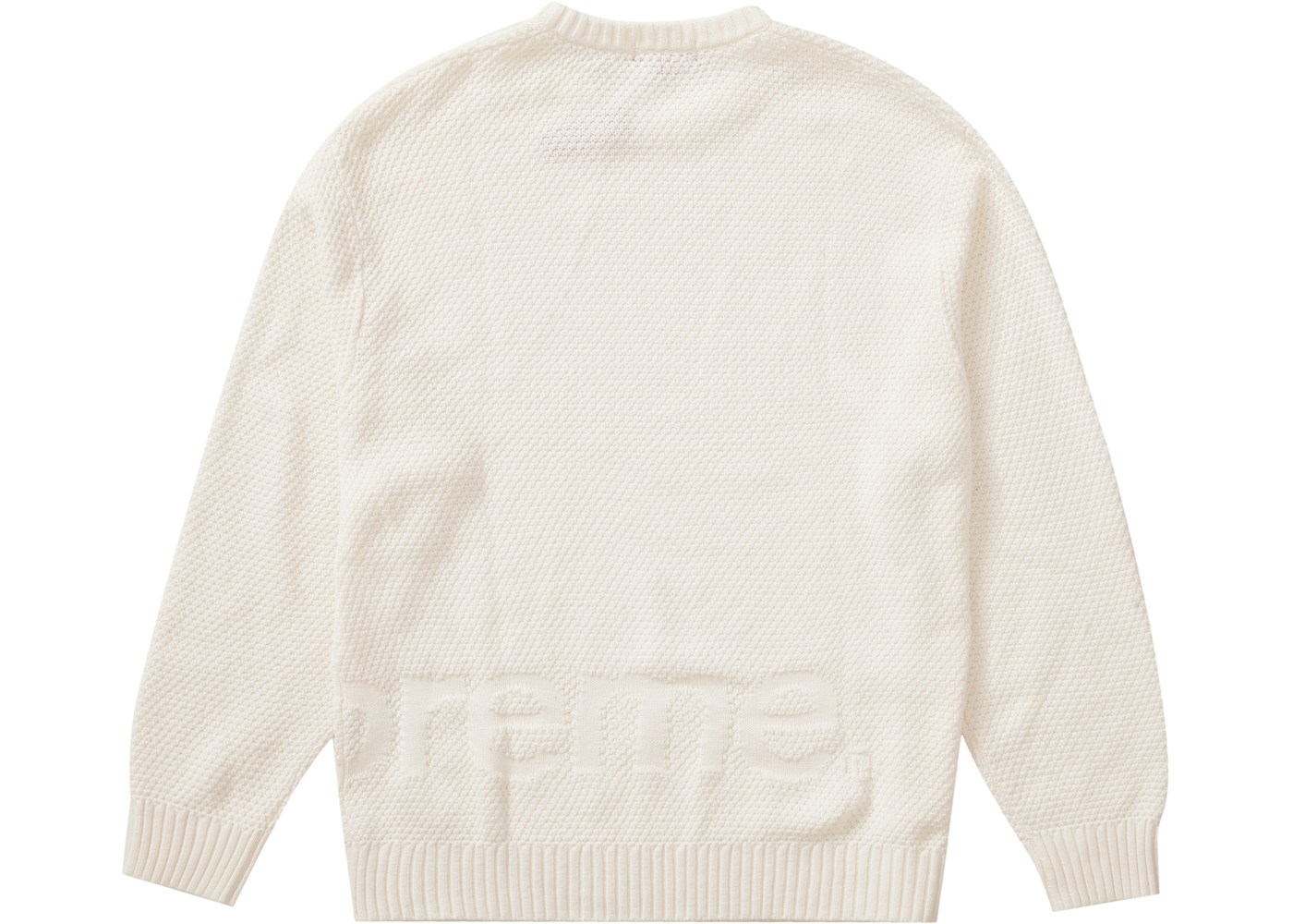 Supreme Textured Small Box Sweater White - FW20