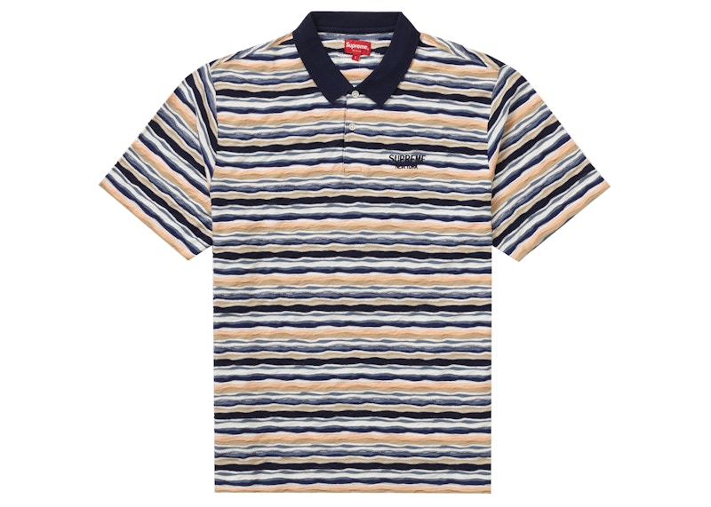 Supreme Textured Stripe Polo Black Men's - FW19 - US