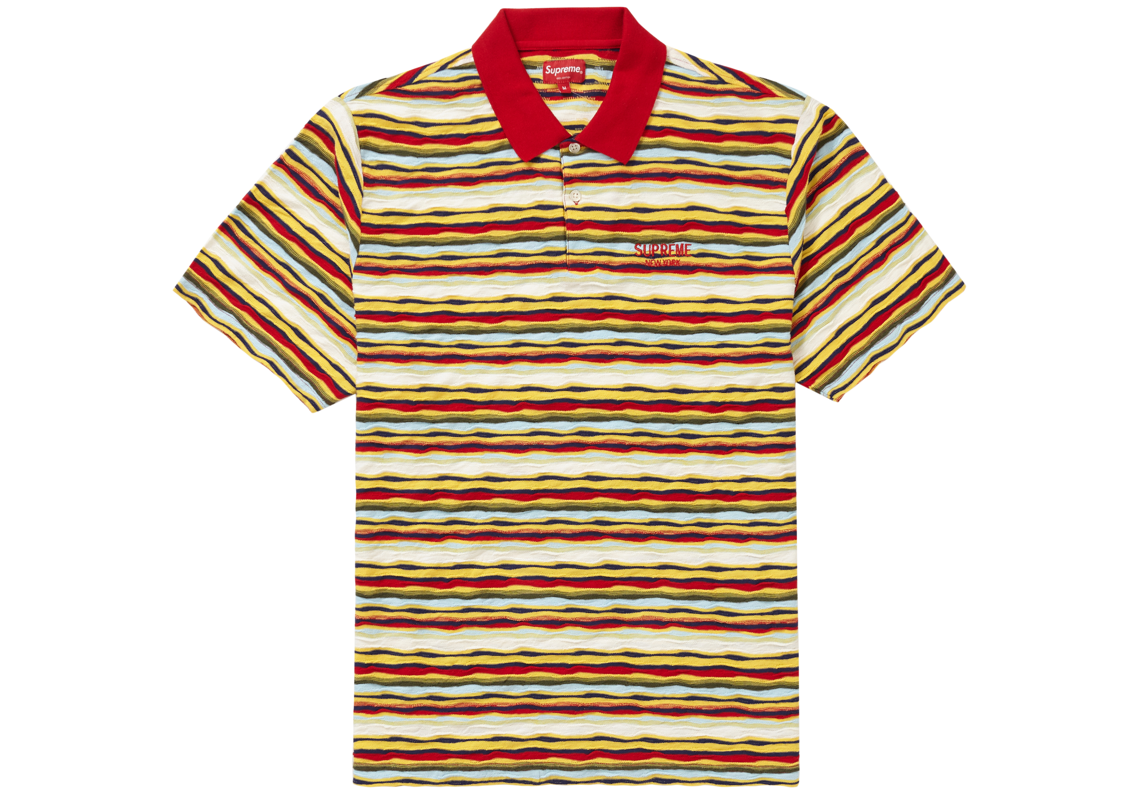 Supreme Textured Stripe Polo Red