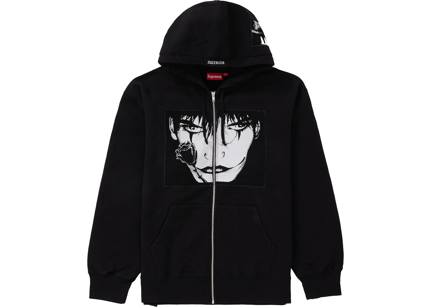 Supreme The Crow Zip Up Hooded Sweatshirt Black Men's FW21 US