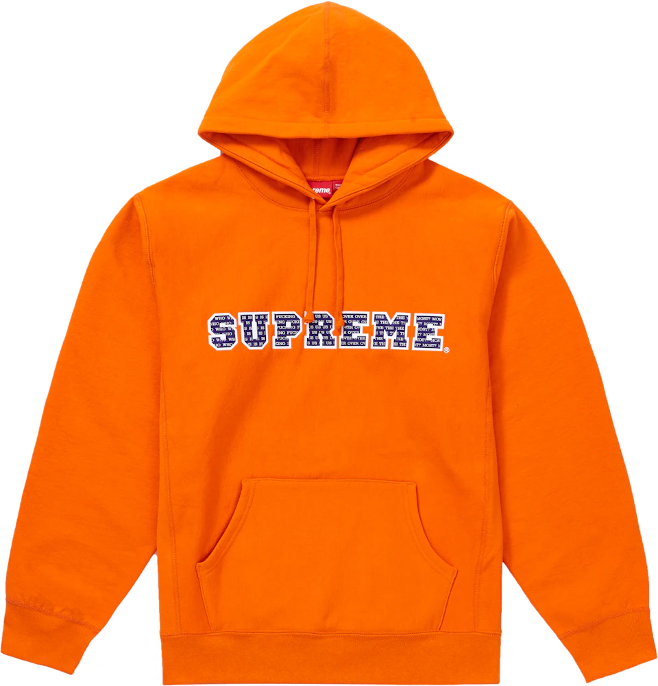 Supreme SS18 Channel Hooded Sweatshirt - Copper Orange Size L