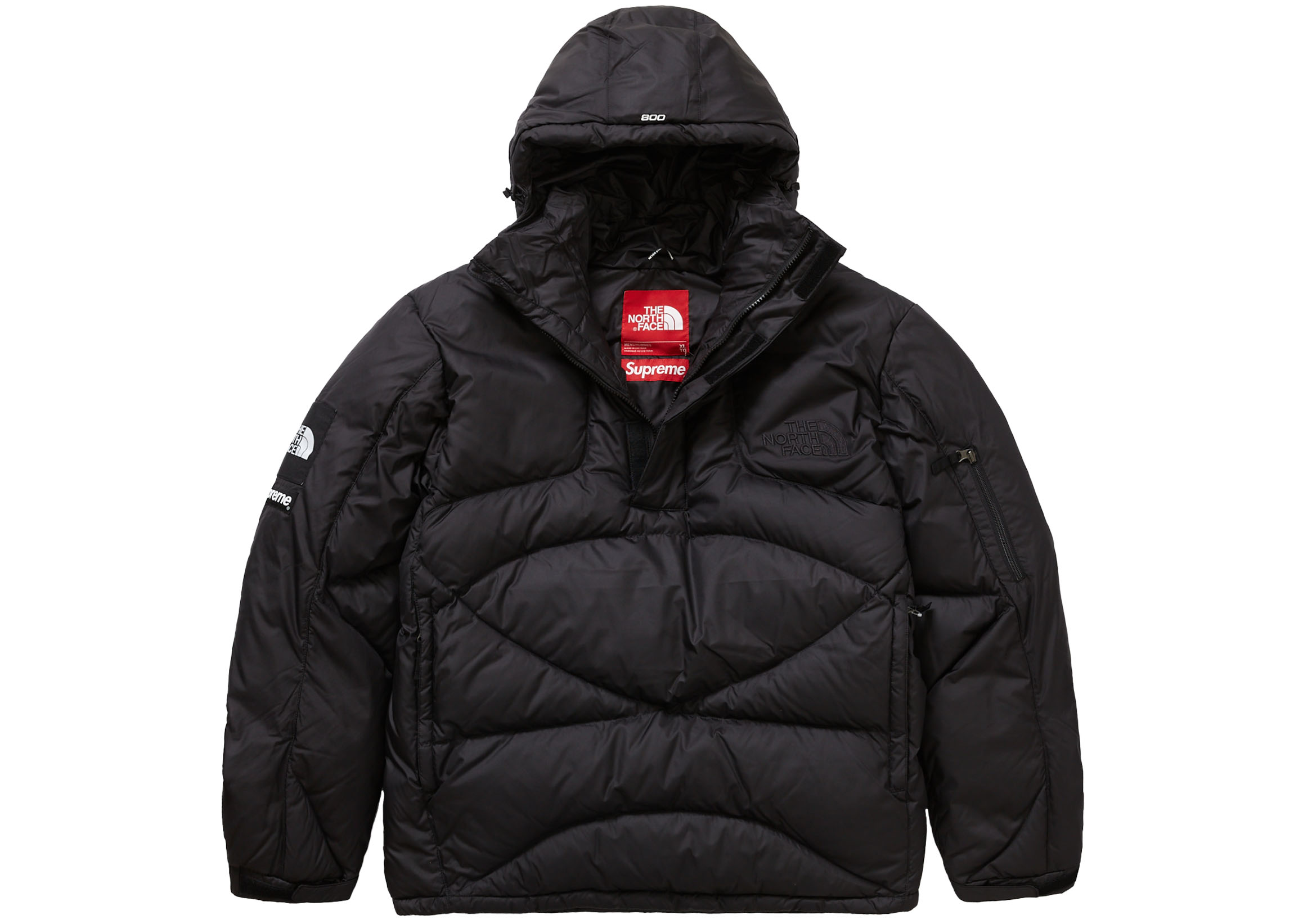 Supreme The North Face 800-Fill Half Zip Hooded Pullover Black ...