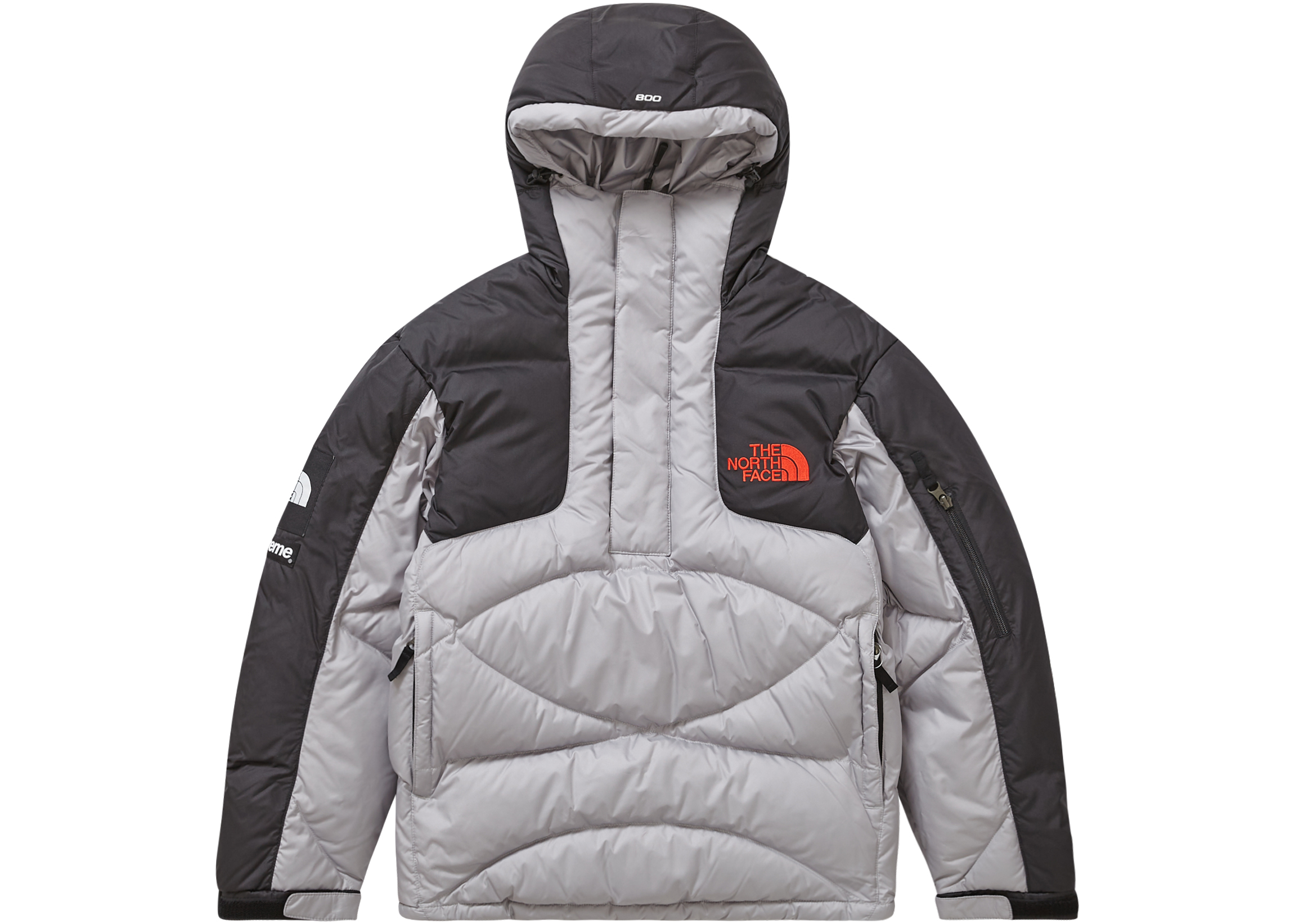 Supreme The North Face 800-Fill Half Zip Hooded Pullover Grey ...