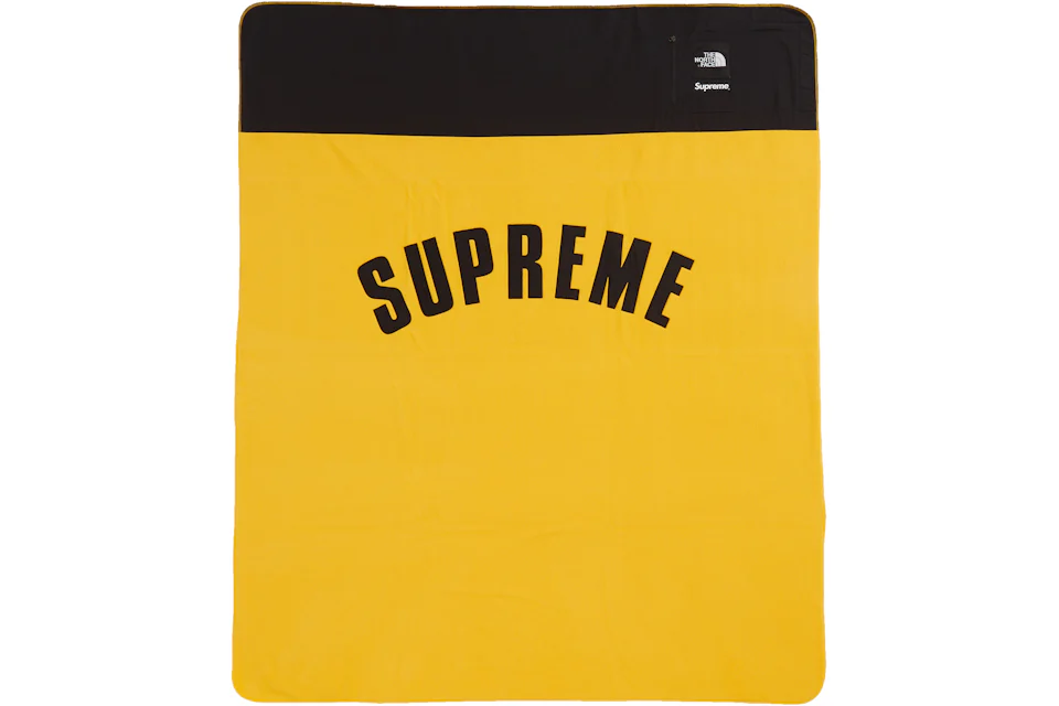 Supreme The North Face Arc Logo Denali Fleece Blanket Yellow