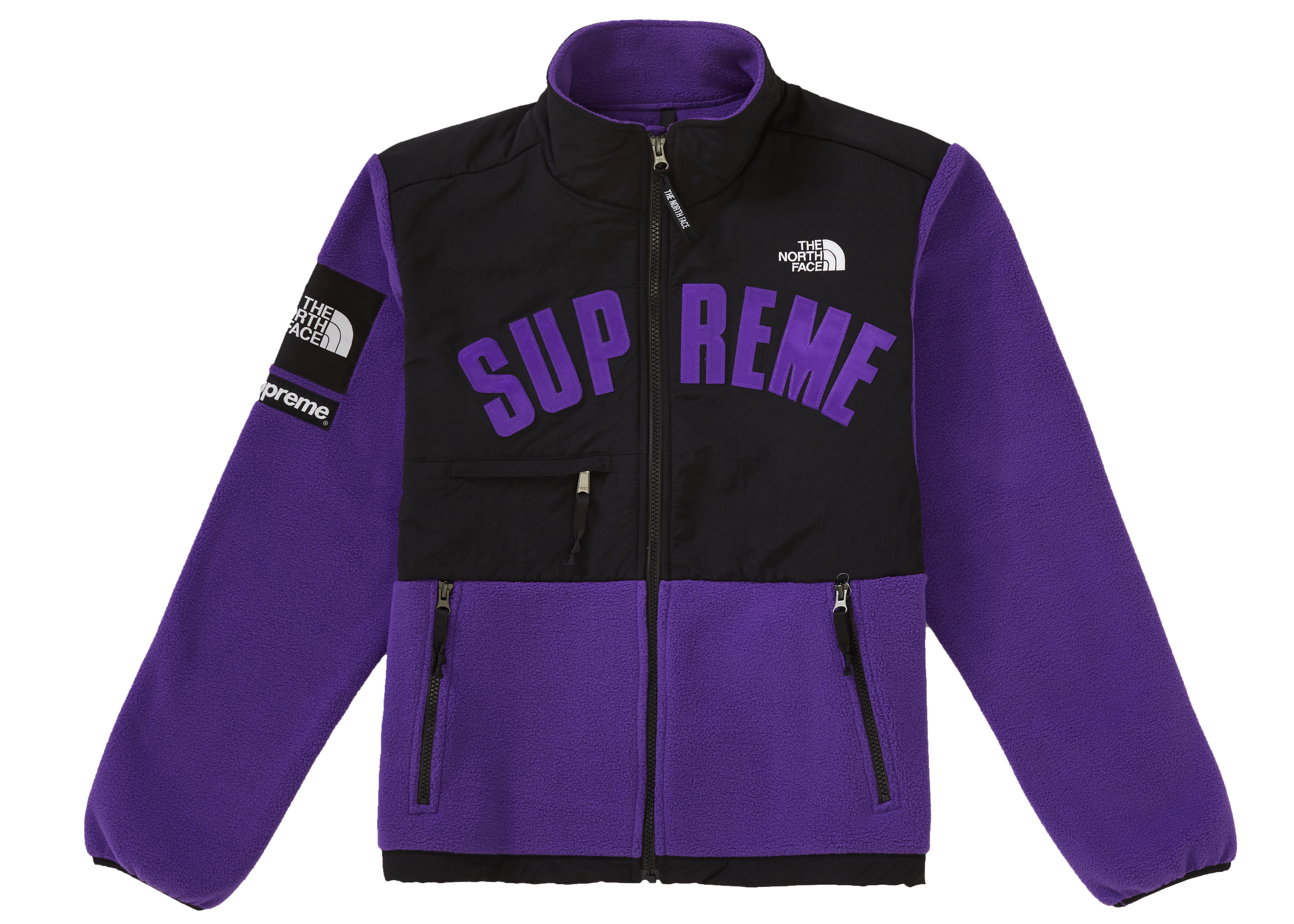 Supreme The North Face Arc Logo Denali Fleece Jacket Purple Men's 