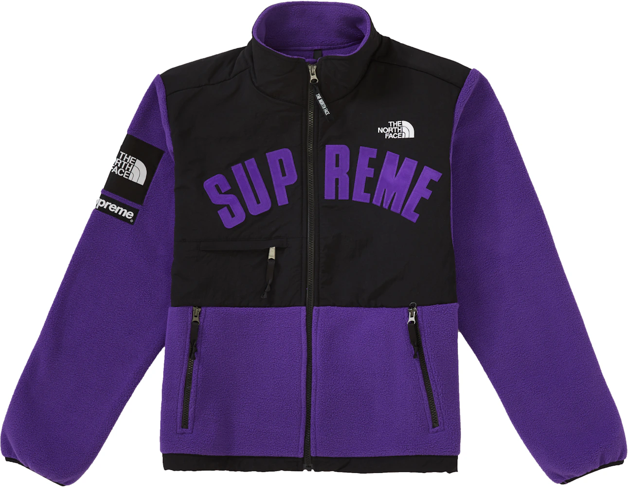 Supreme The North Face Arc Logo Denali Fleece Jacket Purple Men's