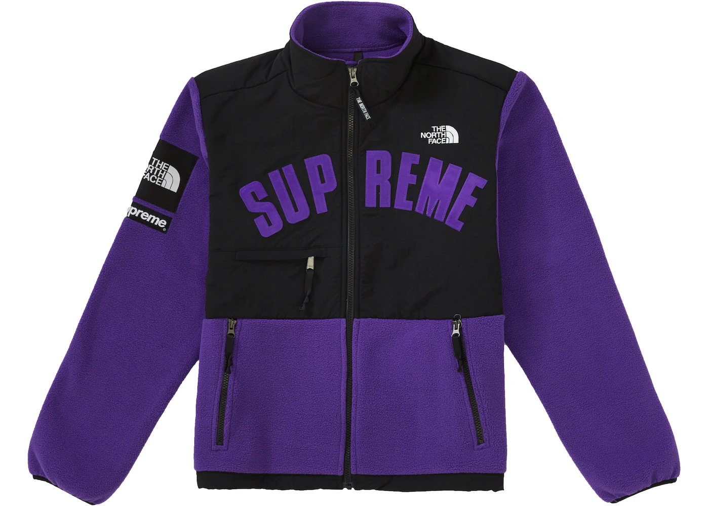 Supreme The North Face Arc Logo Denali Fleece Jacket Purple - SS19