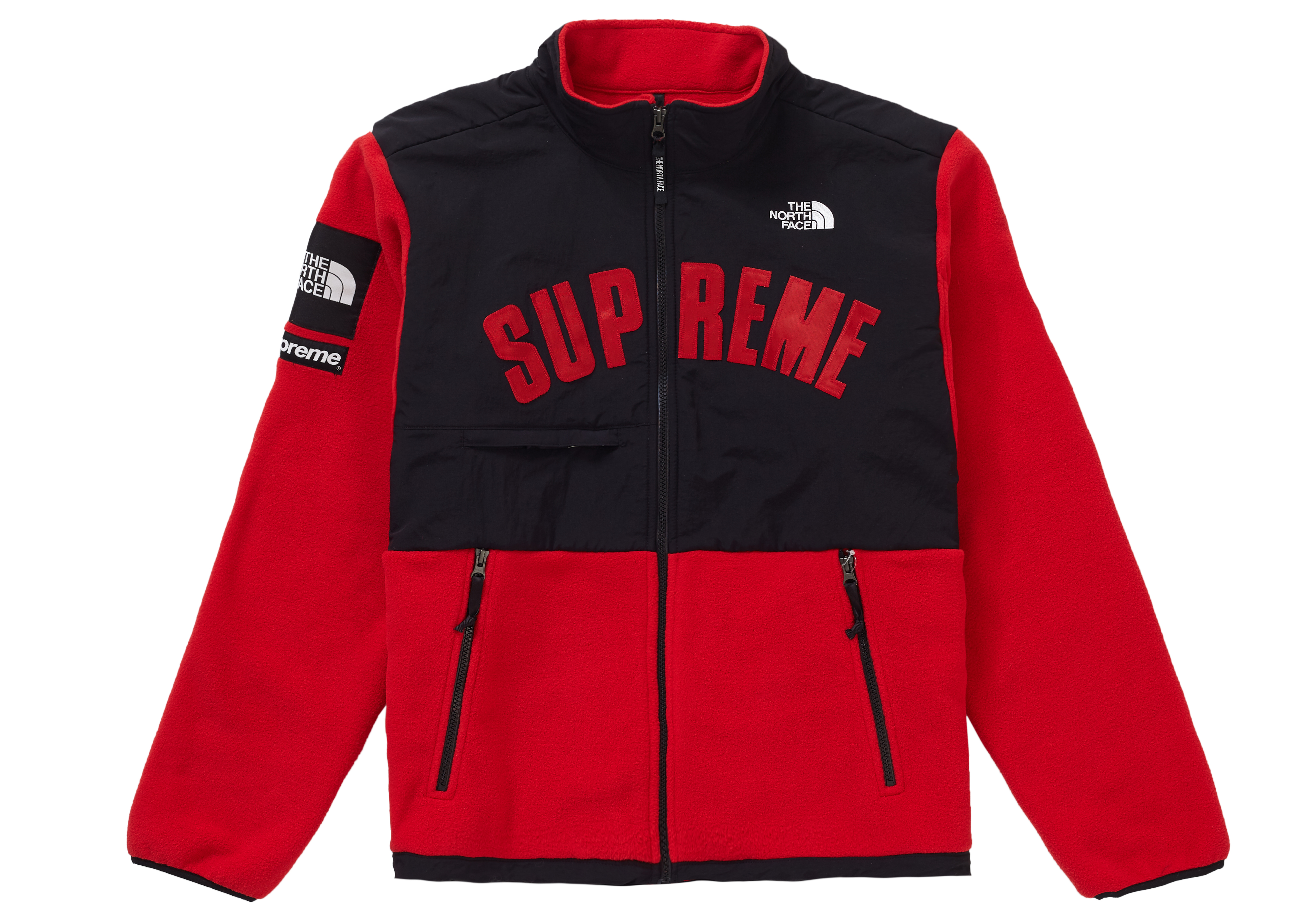 Supreme The North Face Arc Logo Denali Fleece Jacket Red