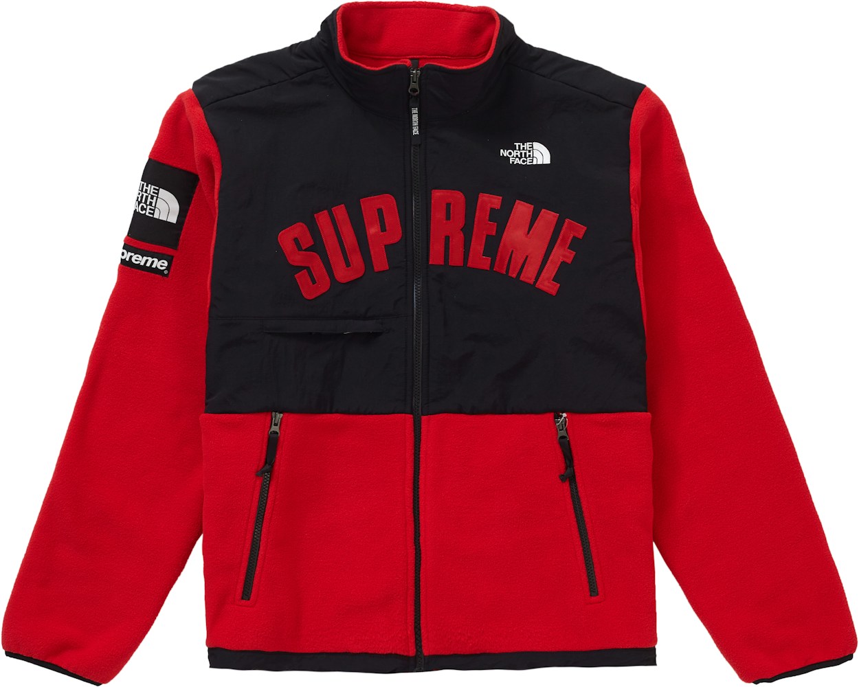 Supreme The North Face Arc Logo Denali Fleece Jacket Red - SS19