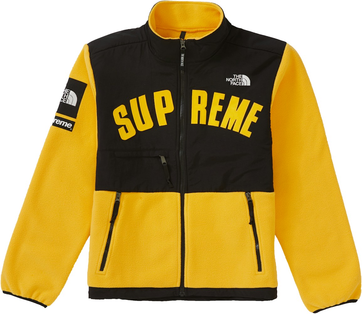 Supreme The North Face Arc Logo Denali Fleece Jacket Yellow Ss19