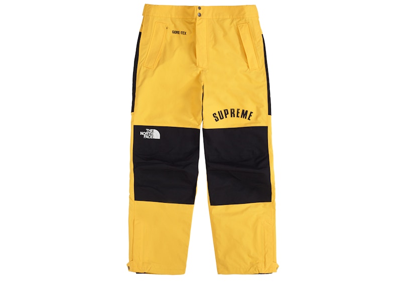 yellow north face pants