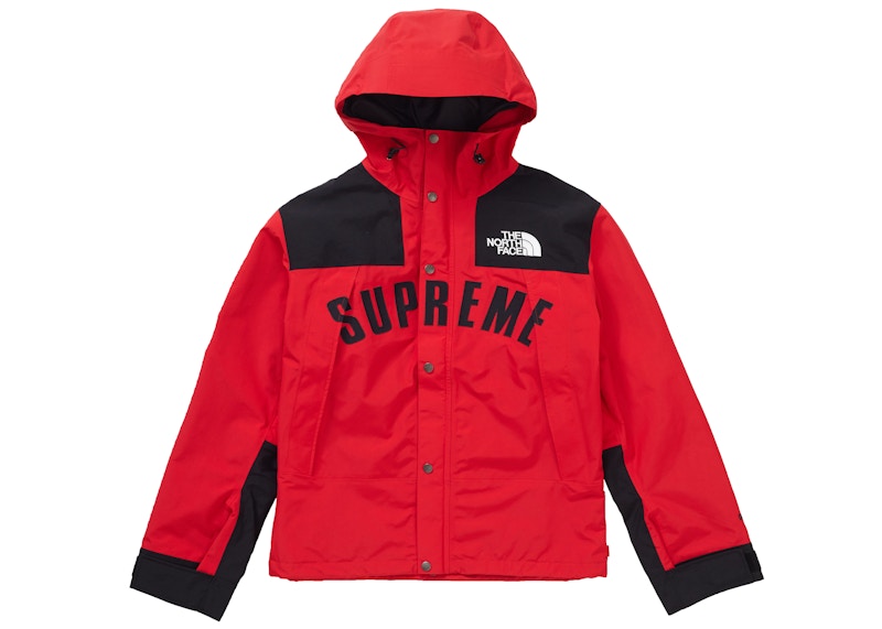 North Face Arc Logo Mountain Parka Red 