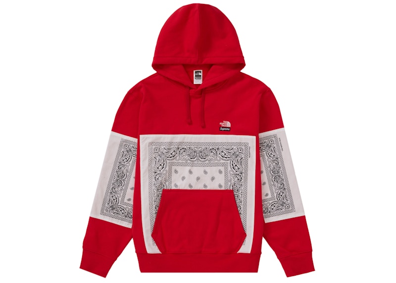 Supreme The North Face Bandana Hooded Sweatshirt Red Men's - SS22 - US