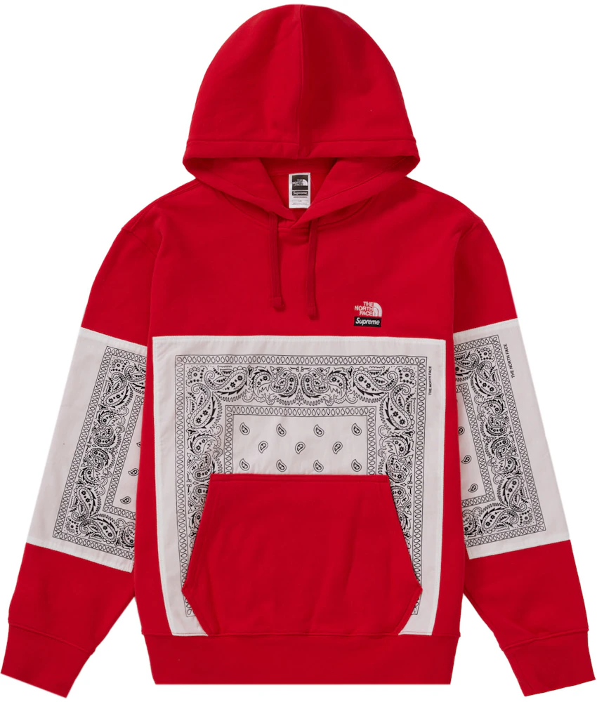 Supreme The North Face Bandana Hooded Sweatshirt Red Men's - SS22 - US