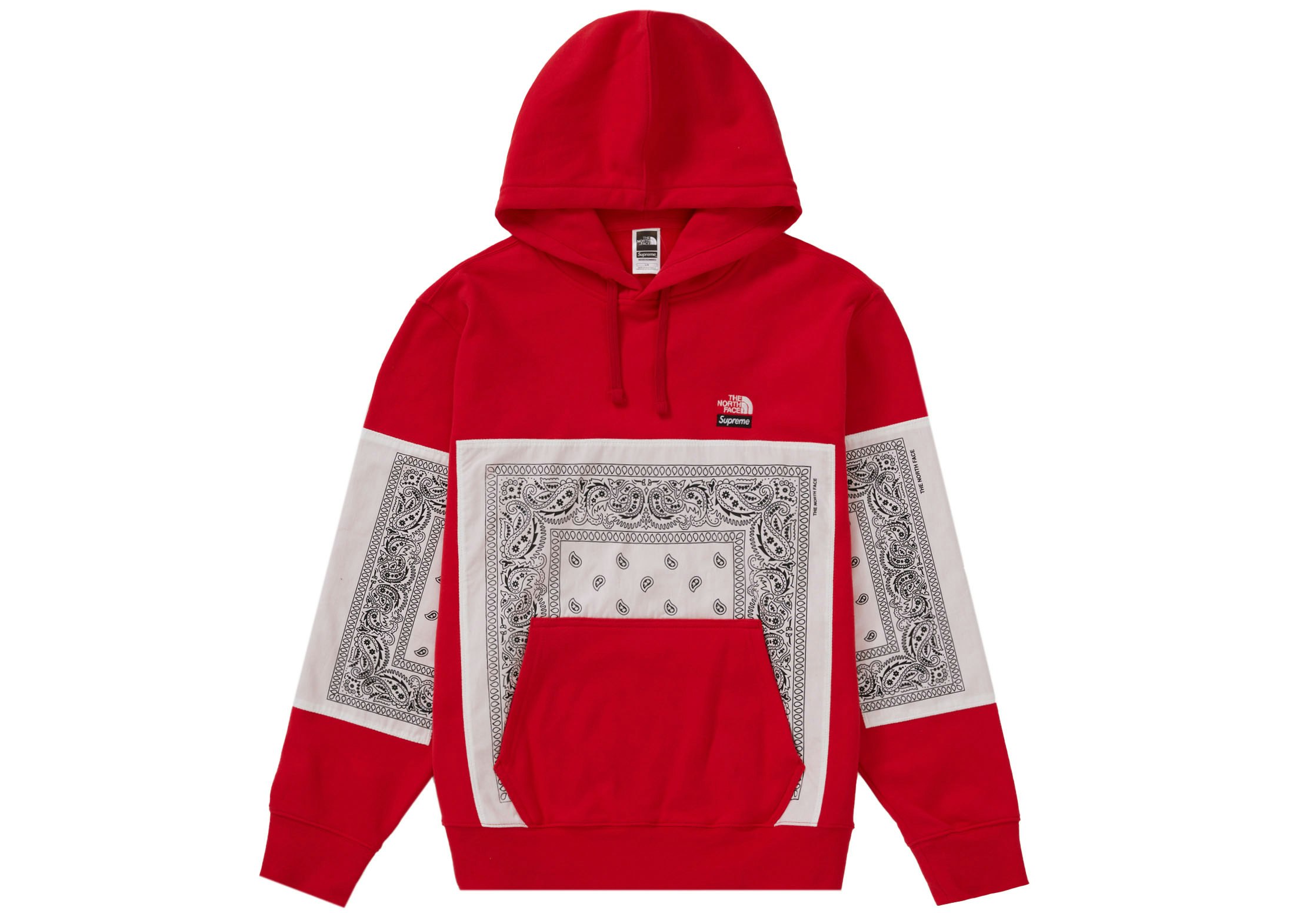Supreme The North Face Bandana Hooded Sweatshirt Red - SS22 - US
