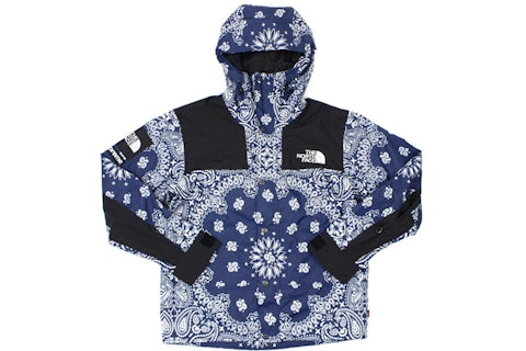 Supreme The North Face Bandana Mountain Jacket Navy Men's - FW14 - US Supreme The North Face Bandana Mountain Jacket Navy Men's - FW14 - US