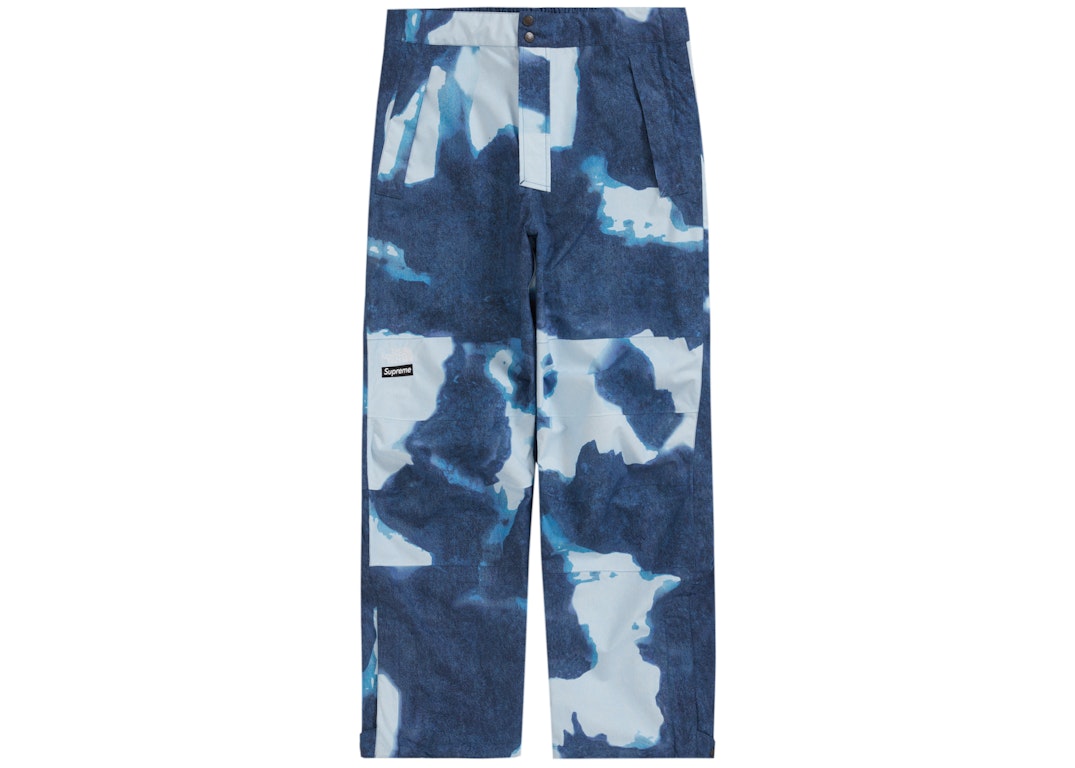Pre-owned Supreme The North Face Bleached Denim Print Mountain Pant Indigo