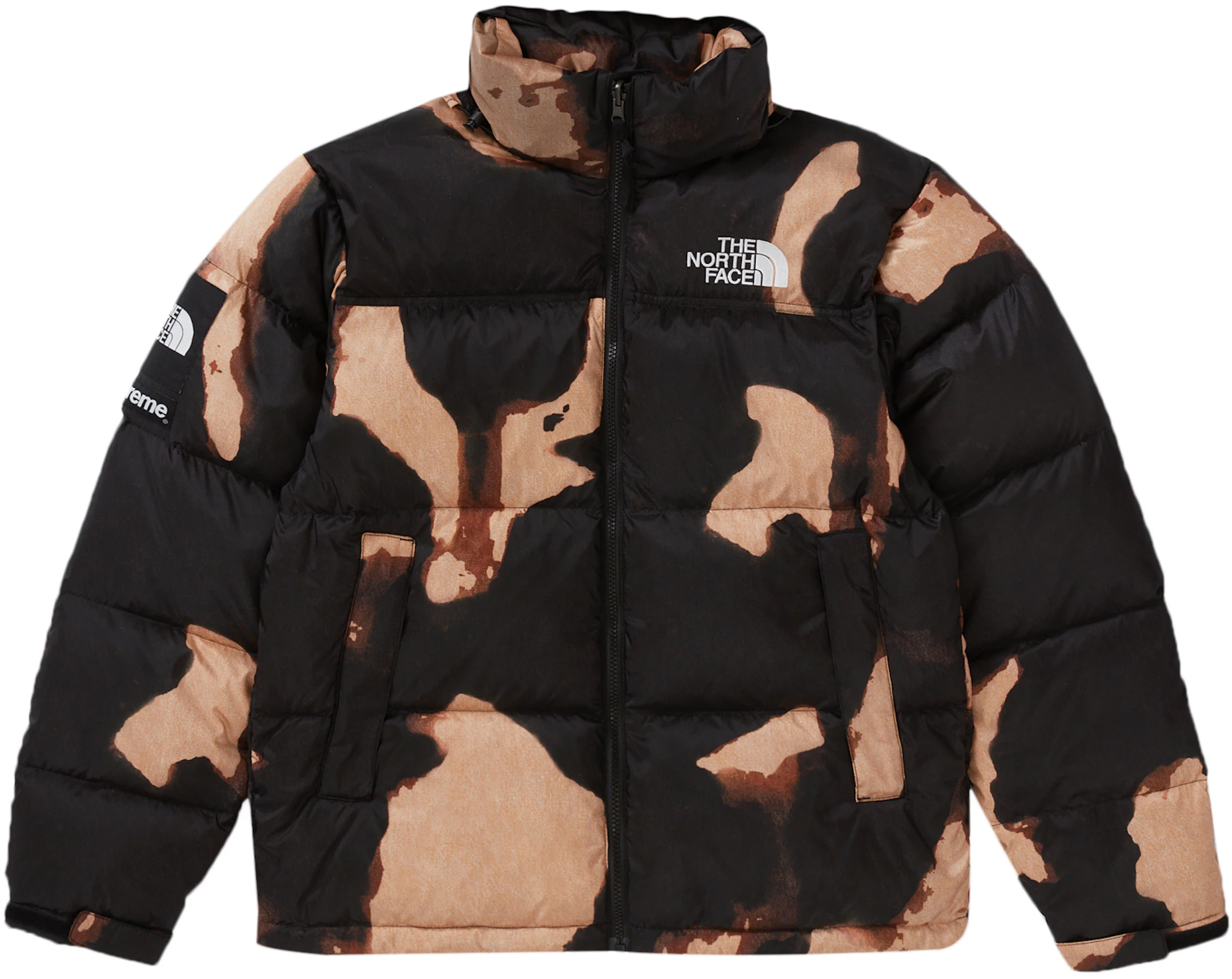 Supreme North Face Bleached Denim Print Jacket Black - FW21 US
