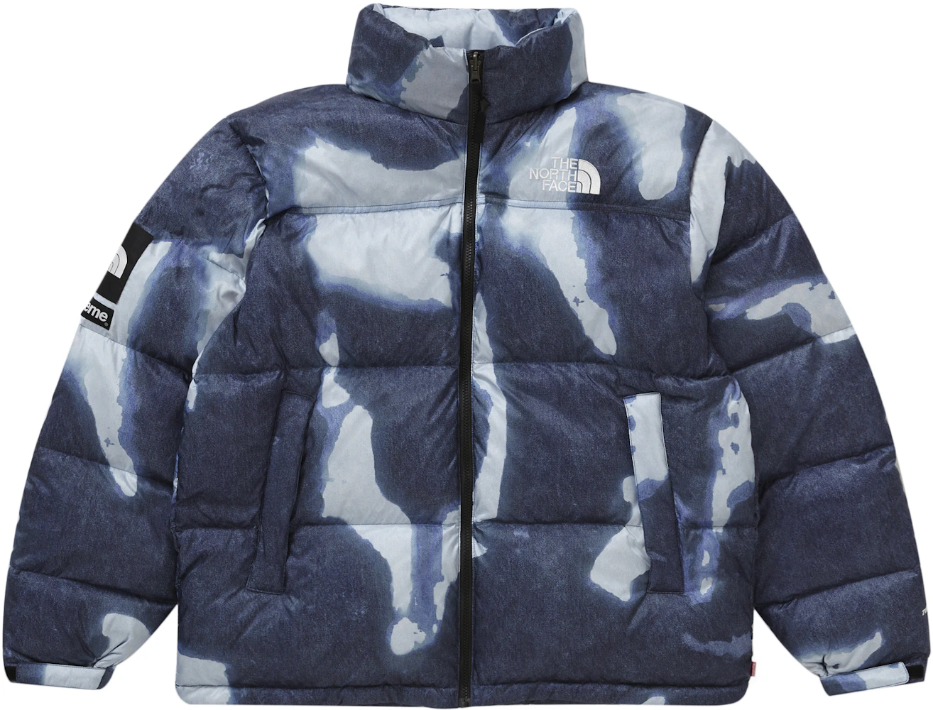 Supreme TNF Bleached Denim Fleece Jacket