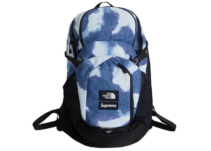 Supreme The North Face Bleached Denim Print Pocono Backpack Indigo