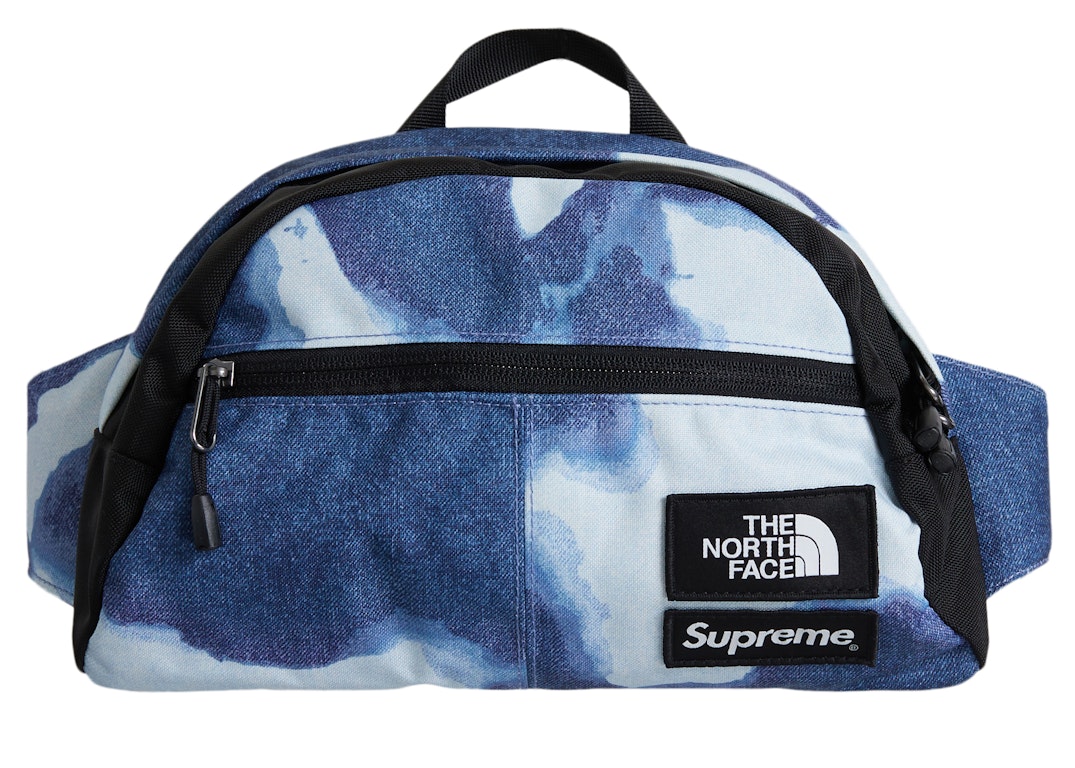 Pre-owned Supreme The North Face Bleached Denim Print Roo Ii Indigo