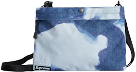 Supreme The North Face Bleached Denim Print Shoulder Bag Indigo