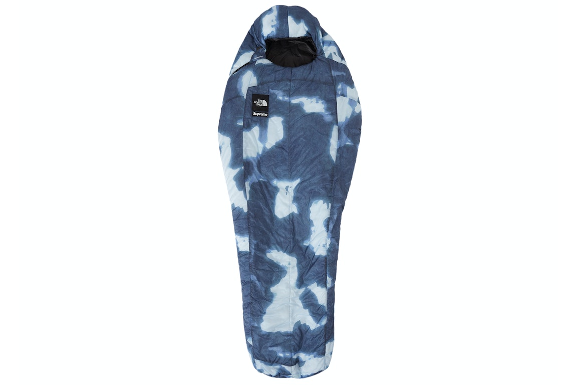 Pre-owned Supreme The North Face Bleached Denim Print Sleeping Bag Indigo