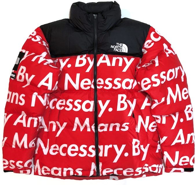 Supreme The North Face By Any Means Nuptse Jacket Red - -